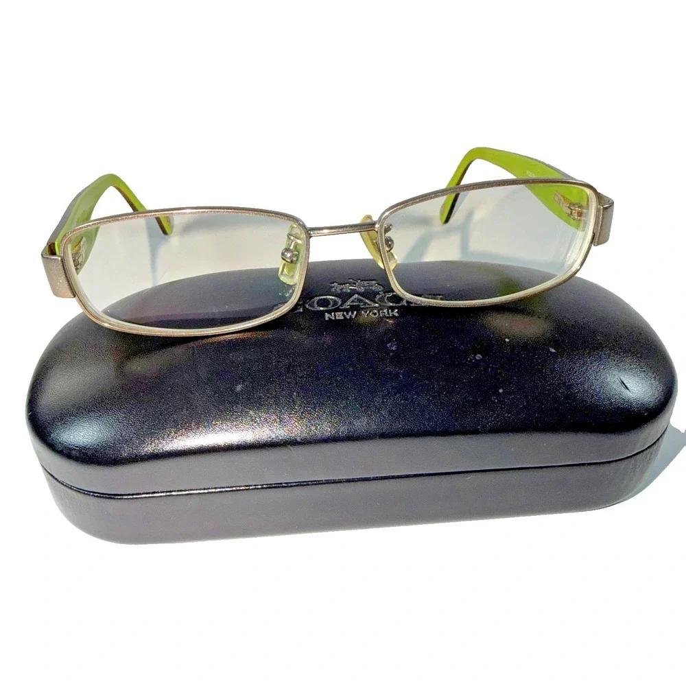 COACH TARYN Eyeglasses Frame HC5001 9020 52-16-135 Silver Tortoise Green XT74